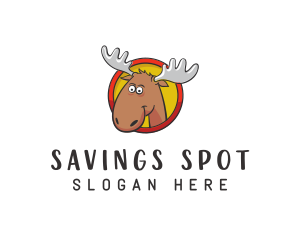 Moose Antler Cartoon logo design