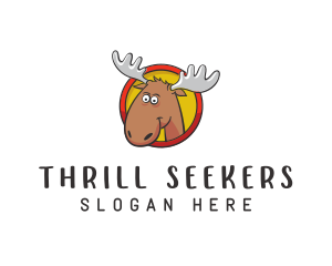 Moose Antler Cartoon logo design