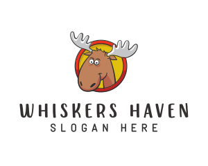 Moose Antler Cartoon logo design