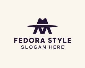 Fedora - Fedora Hat Letter M logo design