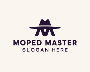 Fedora Hat Letter M logo design