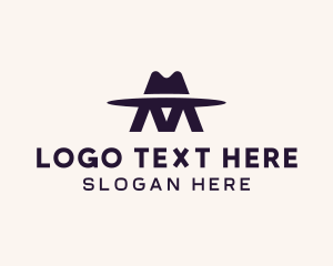 Merchandise - Fedora Hat Letter M logo design
