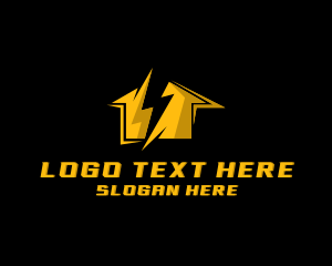 Voltage - House Lightning Electricity logo design