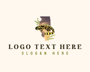 Illinois Salamander Animal Logo