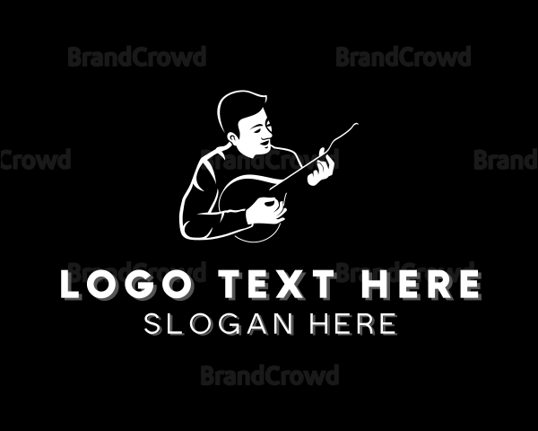 Musician Acoustic Guitarist Logo