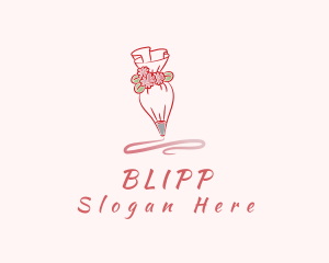 Pink Icing Piping Bag Logo