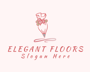 Pink Icing Piping Bag Logo