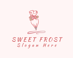 Icing - Pink Icing Piping Bag logo design