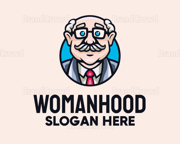 Old Bald Man Logo