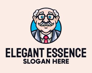 Mature - Old Bald Man logo design