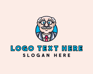 Professional - Old Bald Man logo design