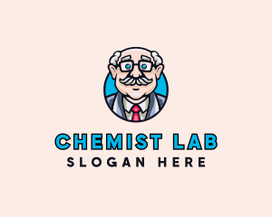 Chemist - Old Bald Man logo design