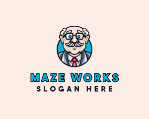 Old Bald Man logo design