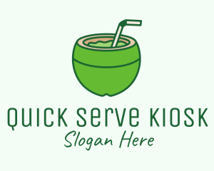 Kiosk - Tropical Coconut Juice logo design