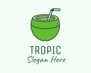 Tropical Coconut Juice logo design