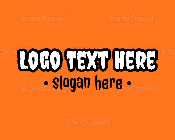 Pumpkin Halloween Font Logo