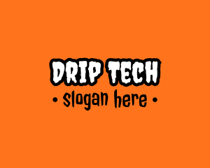 Dripping - Pumpkin Halloween Font logo design
