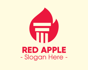 Red - Red Fire Pillar logo design