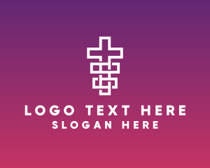 Faith - Worship Religion Cross logo design