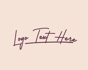 Salon - Luxe Handwritten Signature logo design