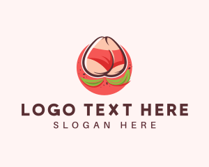 Lingerie - Peach Booty Underwear logo design