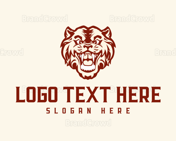 Roaring Tiger Mascot Logo