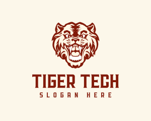 Roaring Tiger Mascot logo design