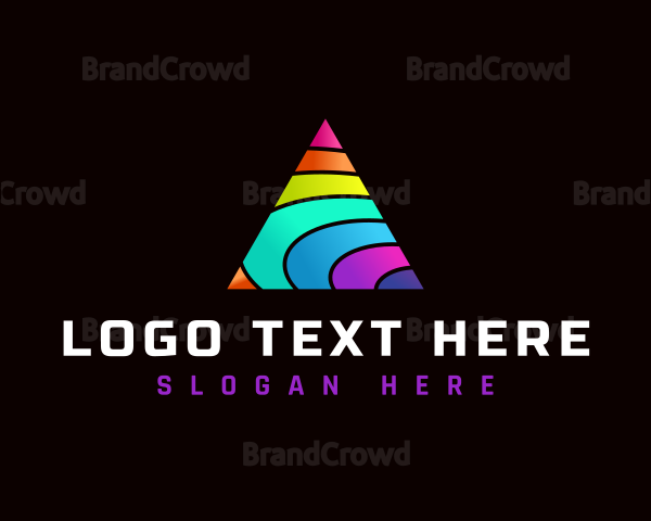 Modern Rainbow Triangle Logo