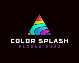 Modern Rainbow Triangle logo design