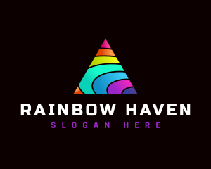 Modern Rainbow Triangle logo design