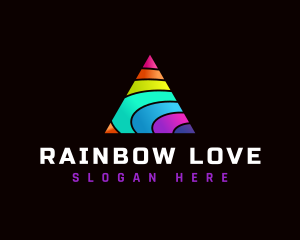 Modern Rainbow Triangle logo design