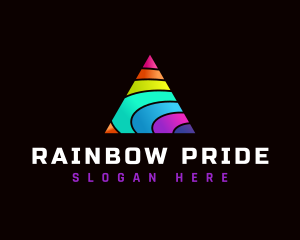 Modern Rainbow Triangle logo design