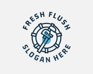 Toilet - Wrench Plumbing Repair logo design