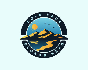 Mountain Landscape Shore logo design