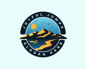 Mountain Landscape Shore logo design