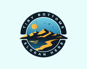 Mountain Landscape Shore logo design