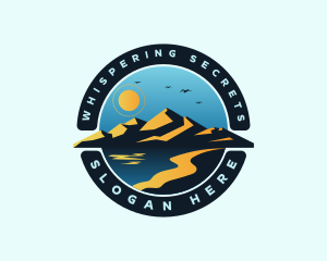 Mountain Landscape Shore logo design