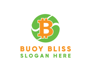 Bitcoin Cryptocurrency Symbol logo design