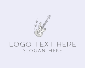 Electric Guitar - Electric Guitar Rock logo design