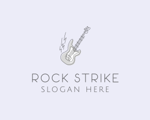 Electric Guitar Rock logo design