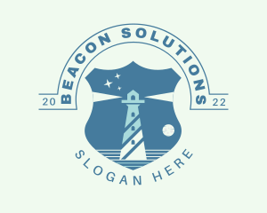 Beacon - Shield Lighthouse Beacon logo design