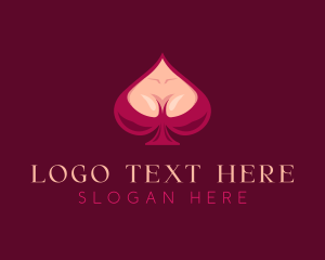 Minimalist - Erotic Woman Spade logo design