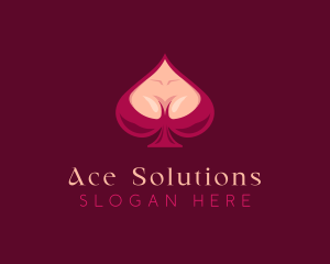 Erotic Woman Spade logo design