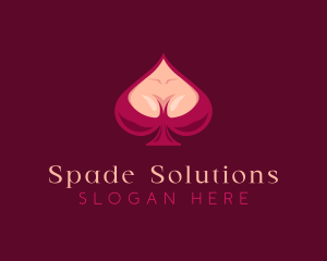 Erotic Woman Spade logo design