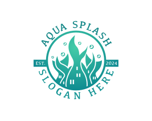 Aquarium Seafood Fish logo design