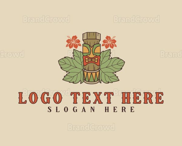 Hawaiian Tiki Totem Logo