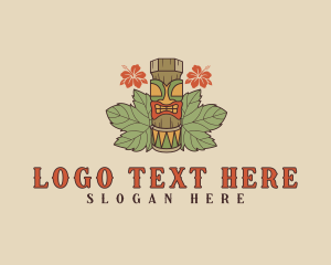 Mask - Hawaiian Tiki Totem logo design