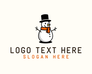 Celebration - Happy Christmas Snowman logo design