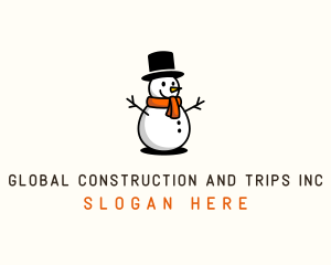 Happy Christmas Snowman  Logo