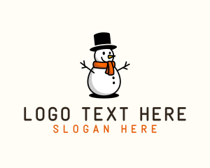 Happy Christmas Snowman  Logo